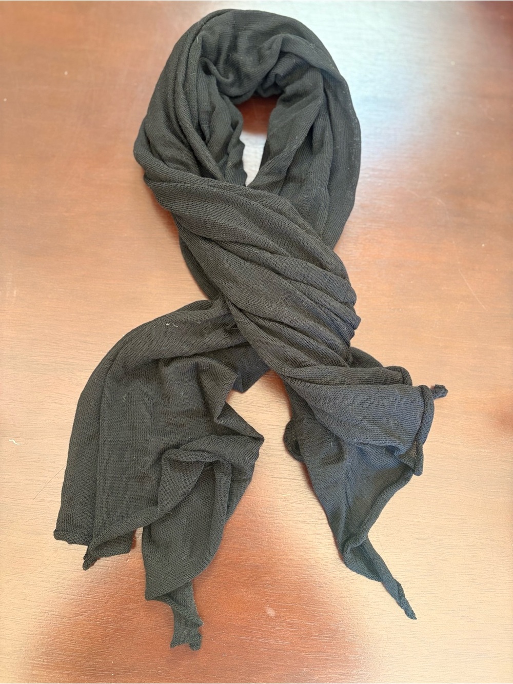Wool Twin-Set Black Lightweight Women's Scarf